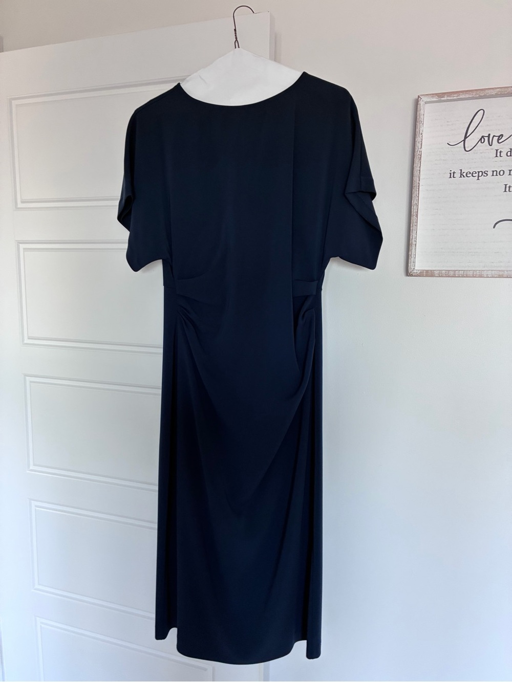 ANTONIO MELANI Navy Short-Sleeve Midi Dress